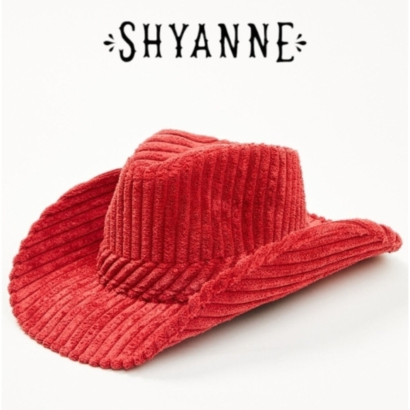 Shyanne Accessories - Shyanne Eastwood Red Corduroy Cowboy Hat - Women's Ribbed Fashion Hat